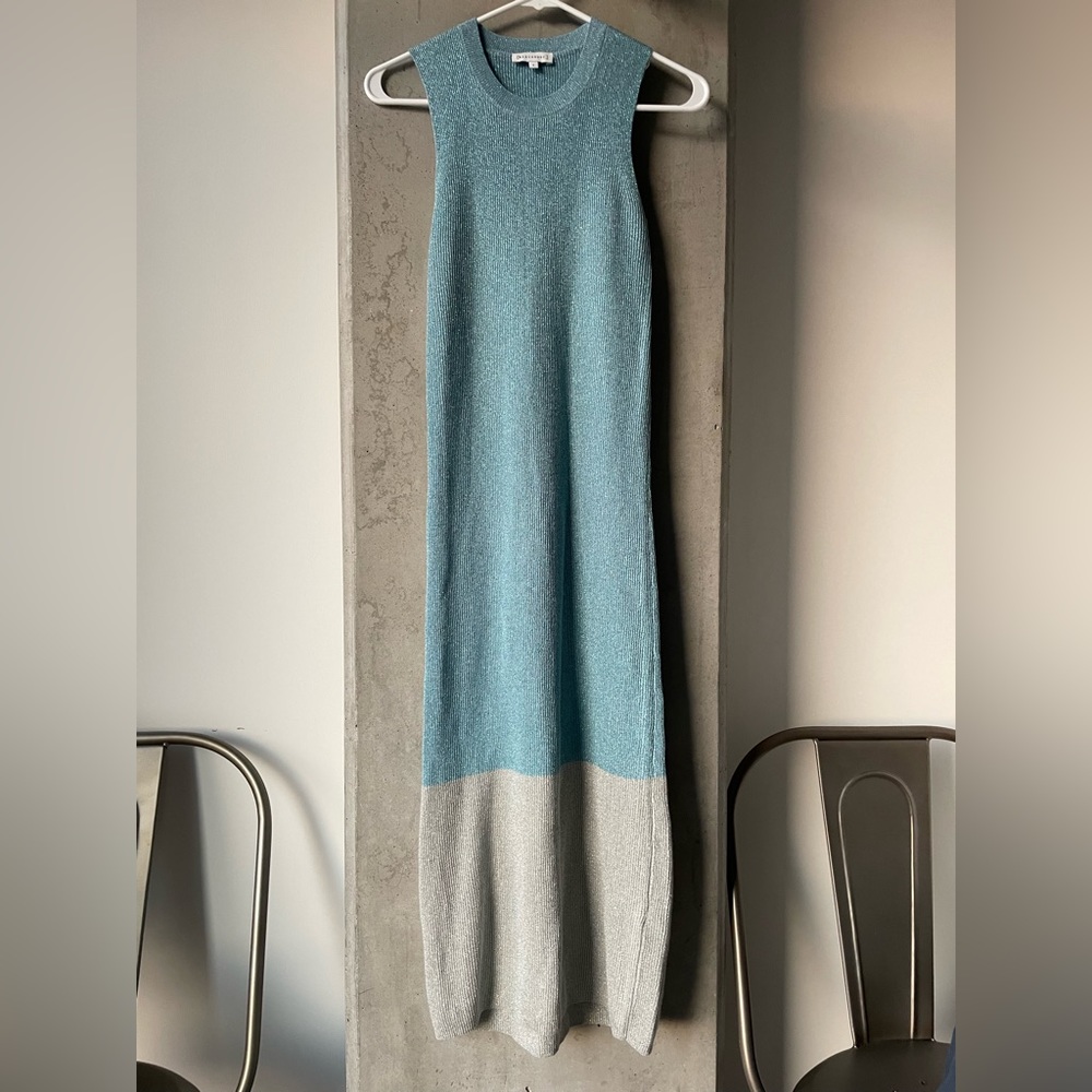 Warehouse London Knit Dress size UK6 blue sparkly